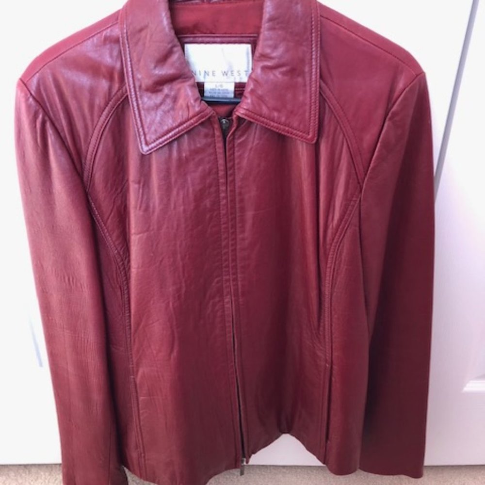 Maroon Leather Jacket